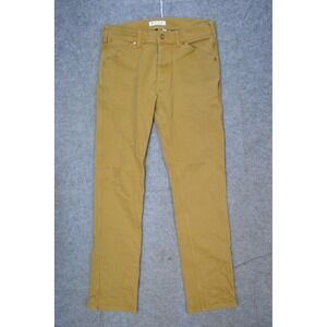 Topo Designs Jeans Mens 32x31 Brown Organic Stretch Denim Slim Tapered Pants